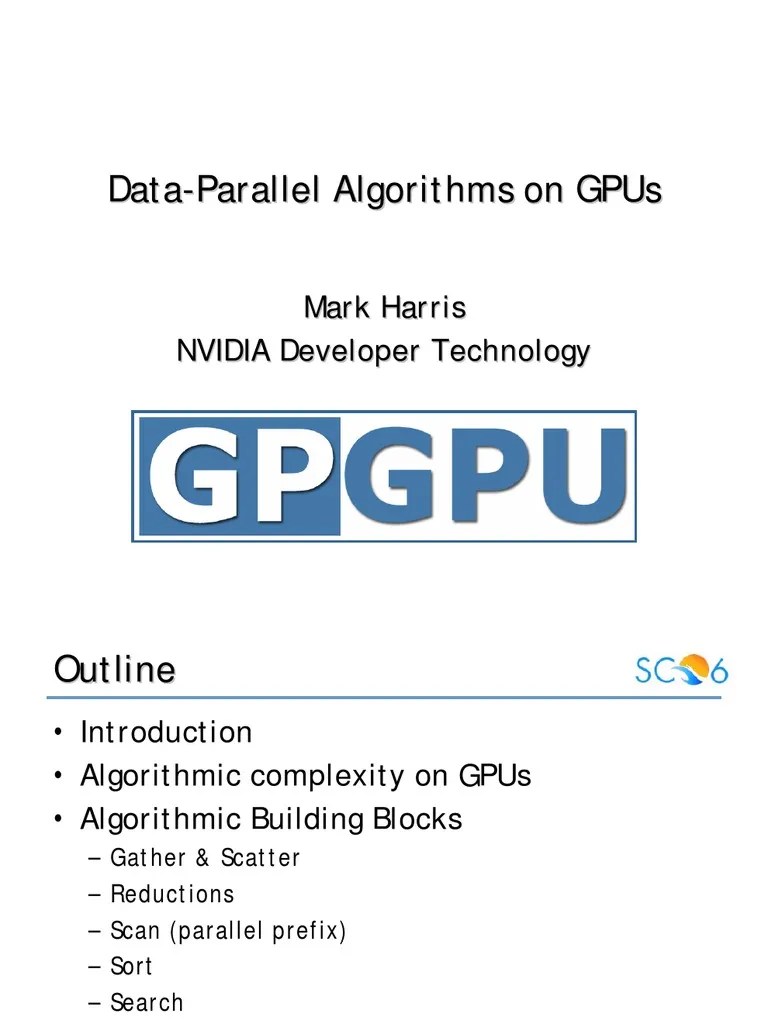 Data - Parallel Algorithms On Gpus | PDF | Concurrent Computing ...