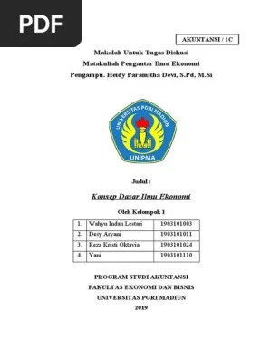 Makalah Konsep Dasar Ilmu Ekonomi - Kelompok 1 | PDF