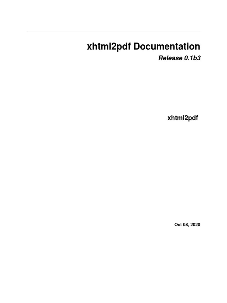 Xhtml2pdf Documentation: Release 0.1b3 | PDF | Cascading Style Sheets ...