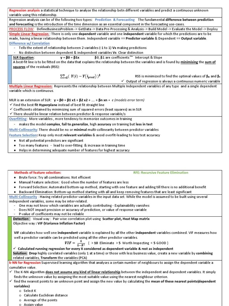 Prediction & Forecasting: Regression Analysis | PDF | Errors And ...
