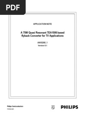 Tea1506 Tea1507 Aplication Note Power Supply Electricity