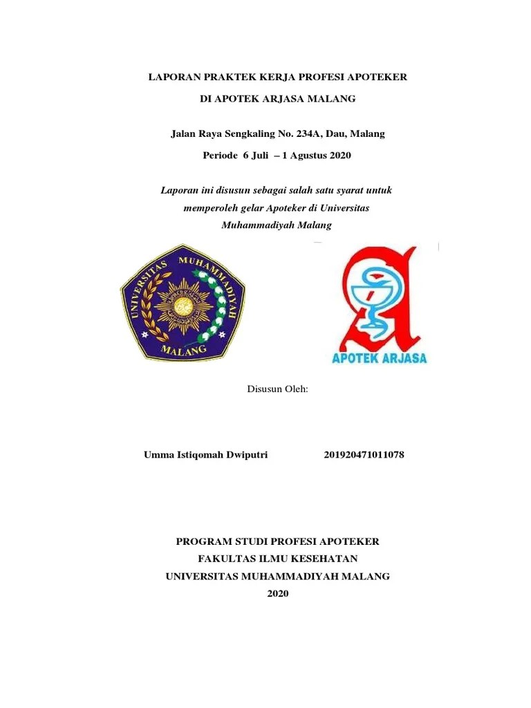 Tangan apa dan cap stempel apotek, kemudian stok obat tersebut dapat. Umma Istiqomah D 201920410711078 Apotek Arjasa 1 Pdf