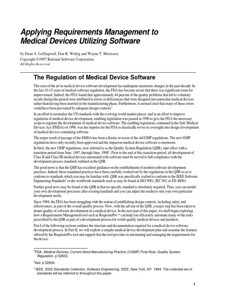 Medical Devices | PDF | Verification And Validation | Medical Device