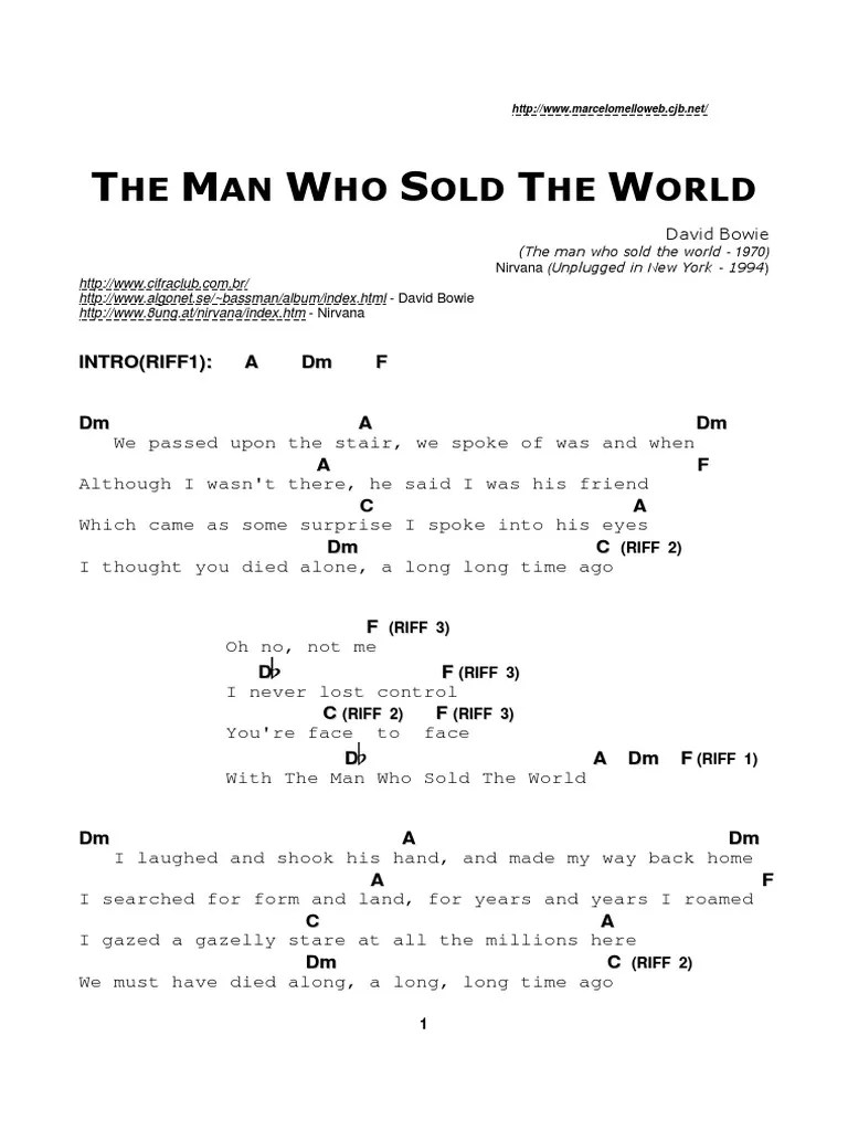 Nirvana Themanwhosoldtheworld PDF | PDF