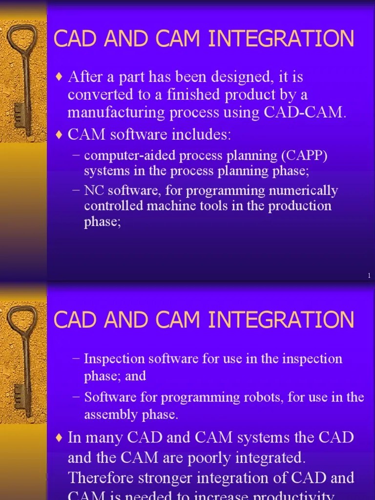 Lecture 11-12 - CAD-CAM Integration And Automated Process Planning ...