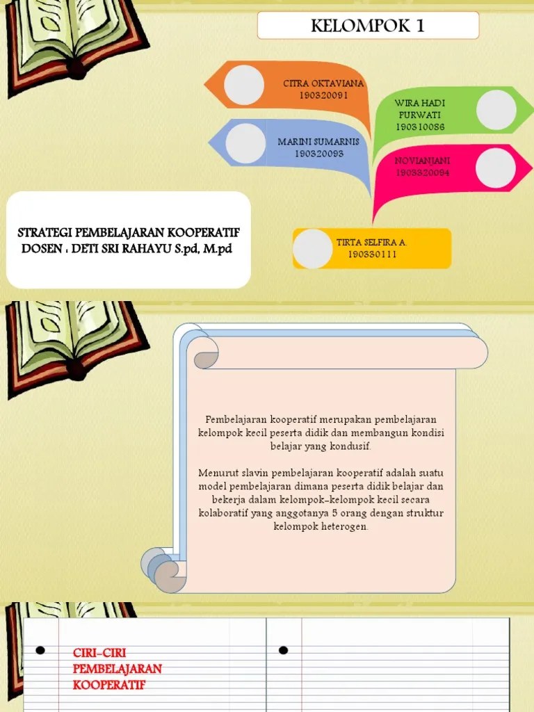 Guru menyampaikan tujuan pembelajaran dan mengkomunikasikan . Kooperatif Pdf