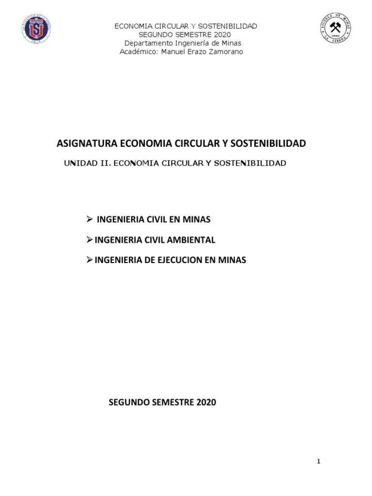Unidad Ii. Economia Circular Y Sostenibilidad. | PDF | Sustentabilidad | Residuos