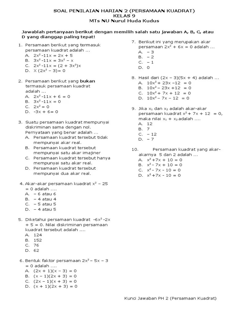 Soal PK Pilgan | PDF