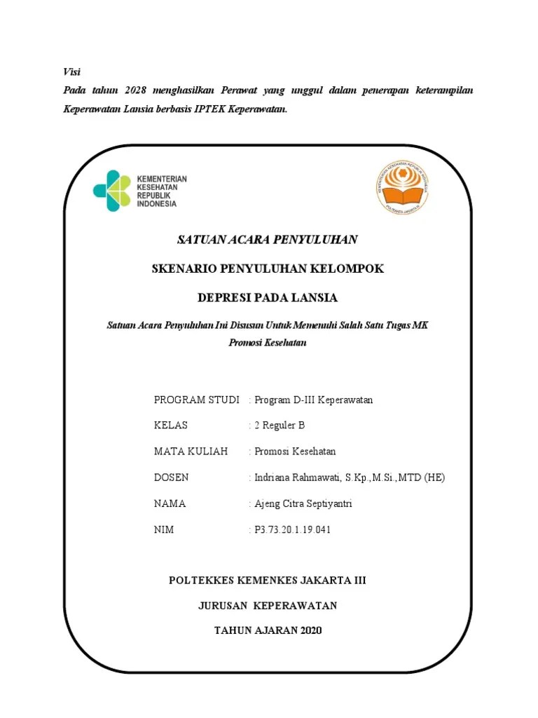 AJENG CITRA SEPTIYANTRI - Skenario Penyuluhan Kelompok | PDF