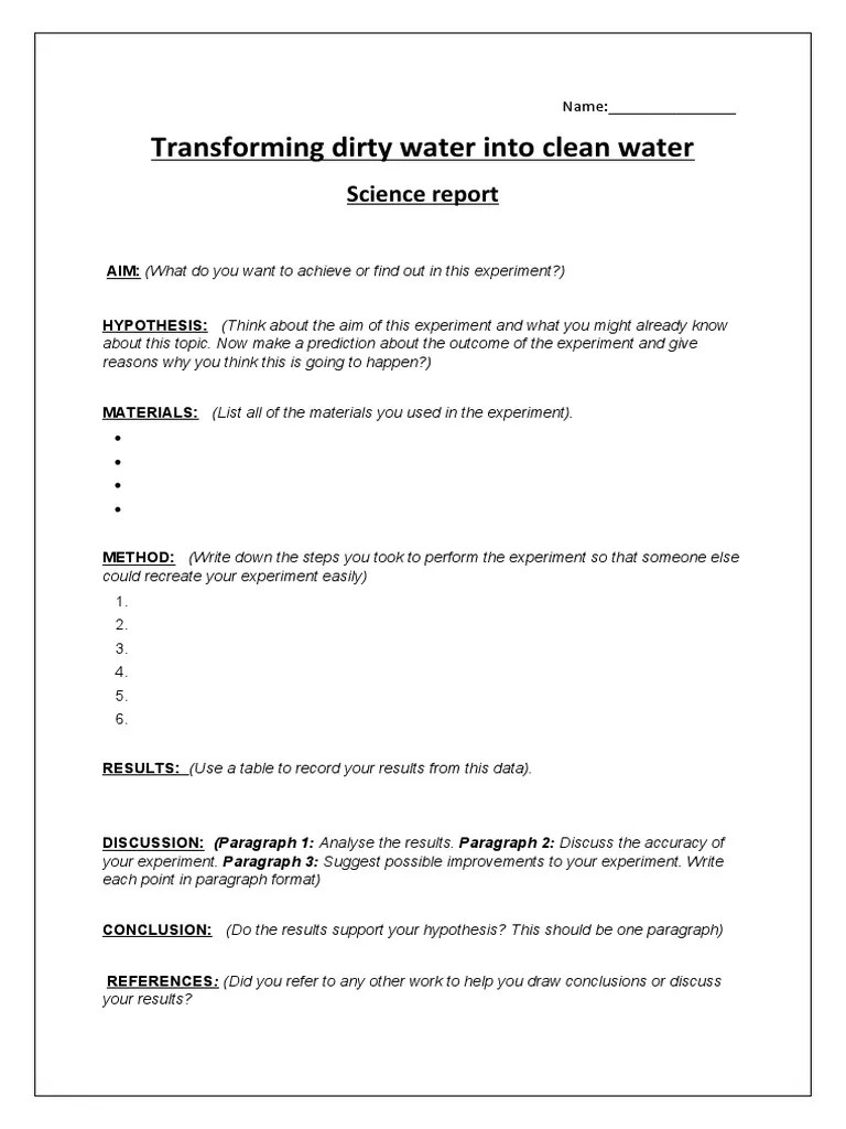 Science Report Template | PDF