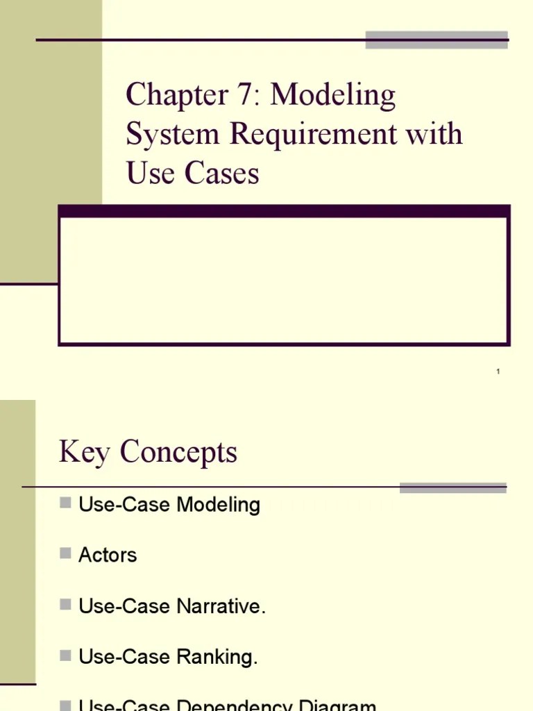 Chapter 7: Modeling System Requirement With Use Cases | PDF | Use Case ...