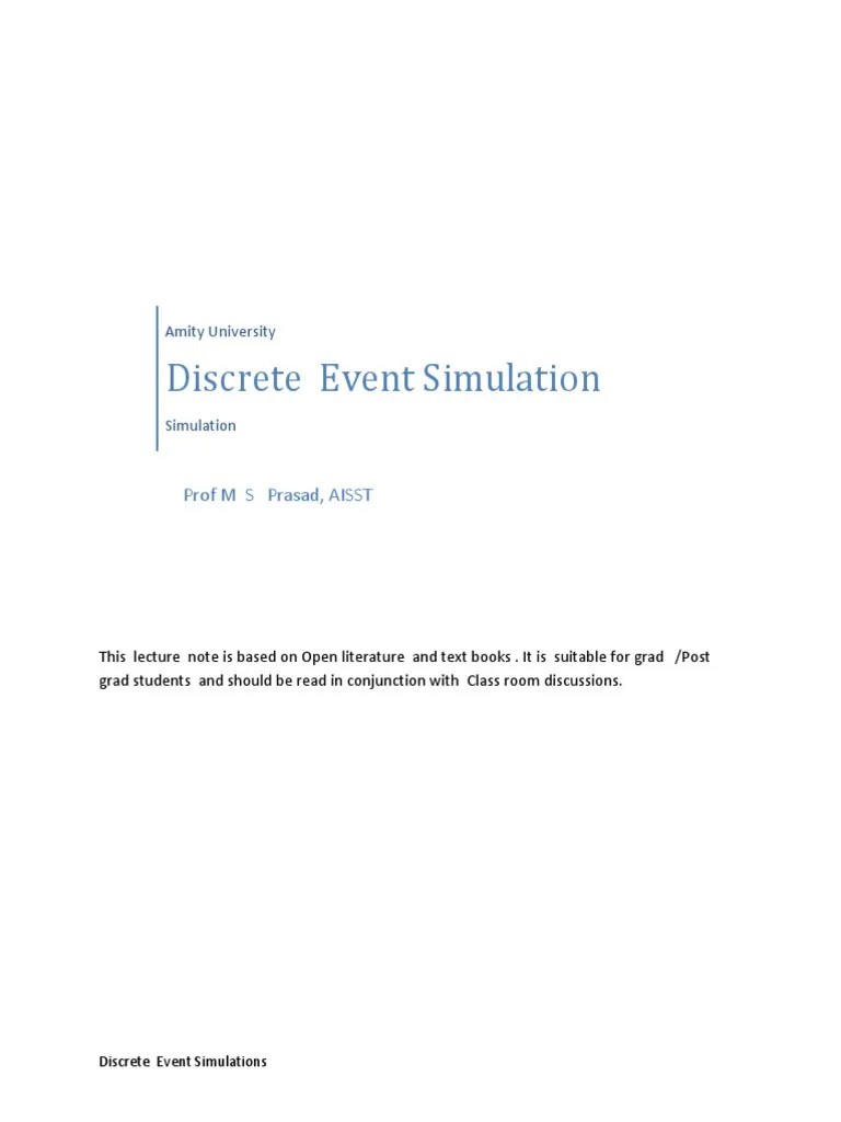 Discrete Event Simulation | PDF | Simulation | Conceptual Model