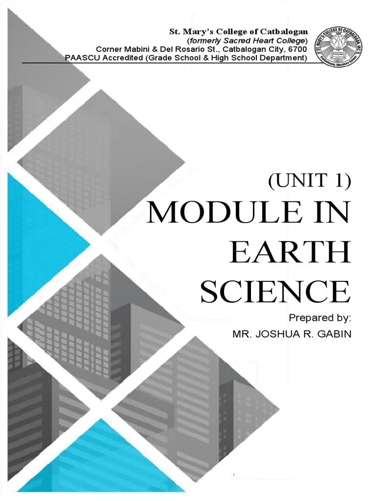 Module In Earth Science: (UNIT 1) | PDF | Big Bang | Solar System