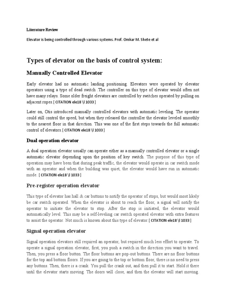 PLC Based Elevator | PDF | Programmable Logic Controller | Elevator