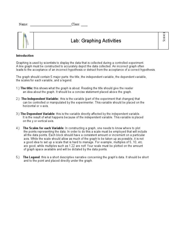 Lab Graphing Activities | PDF | Chart | Glucose