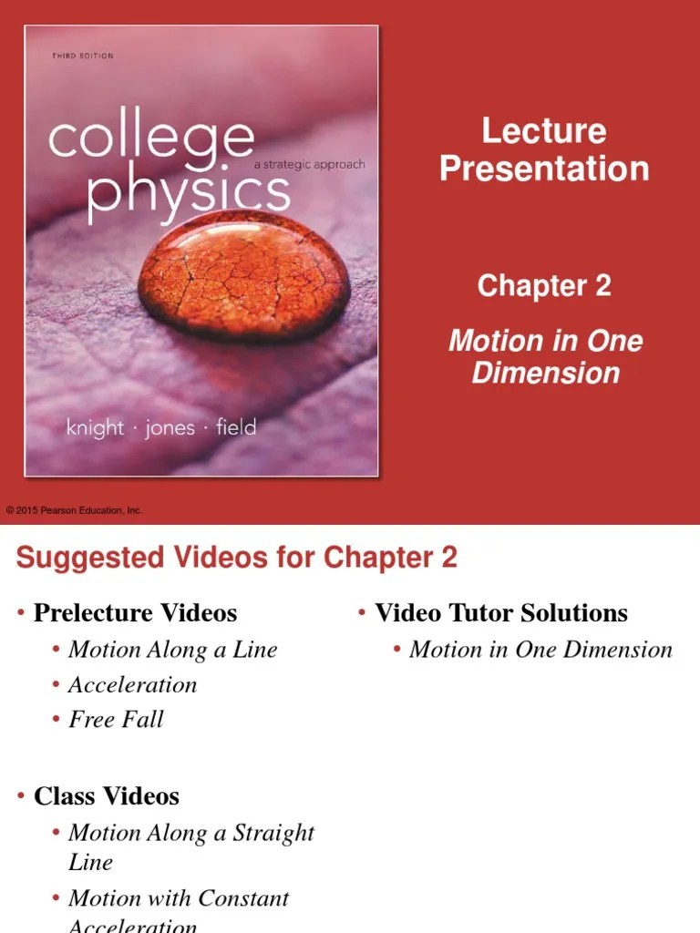 Presentation: Motion In One Dimension | PDF | Velocity | Acceleration