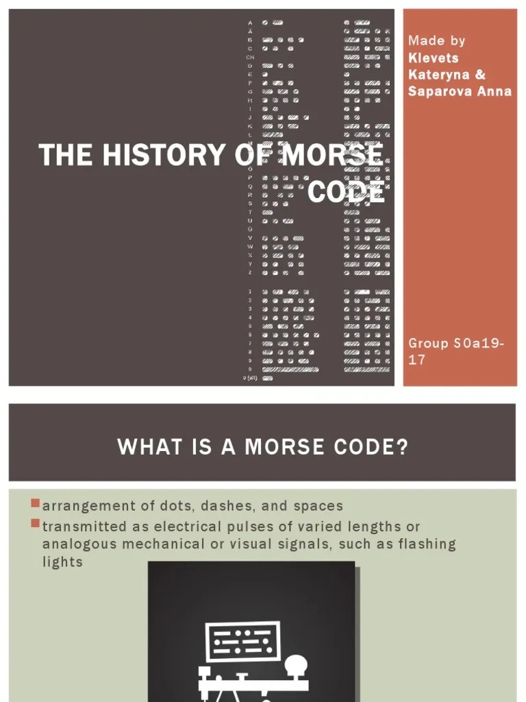 The History Of Morse Code | PDF
