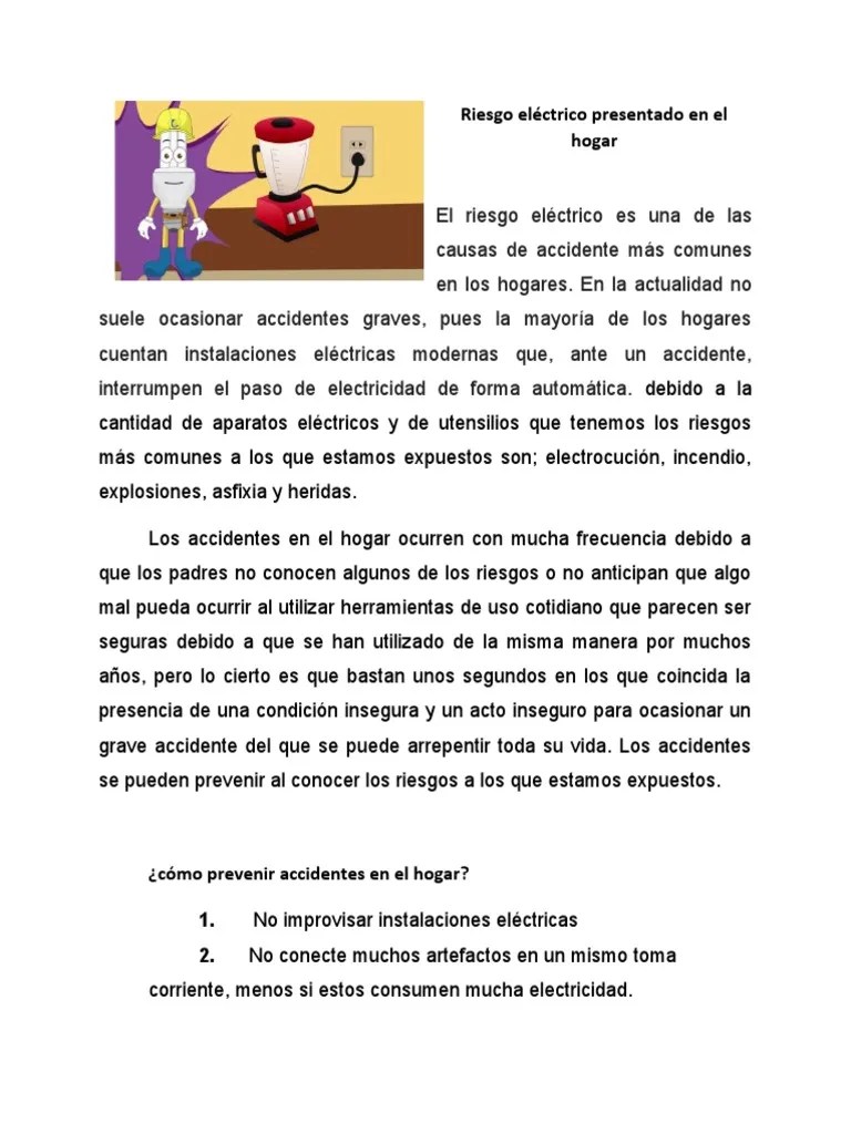 Riesgo Electrico En El Hogar | PDF | Electricidad | Electromagnetismo