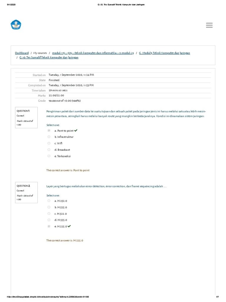 G.10. Tes Sumatif Teknik Komputer Dan Jaringan | PDF