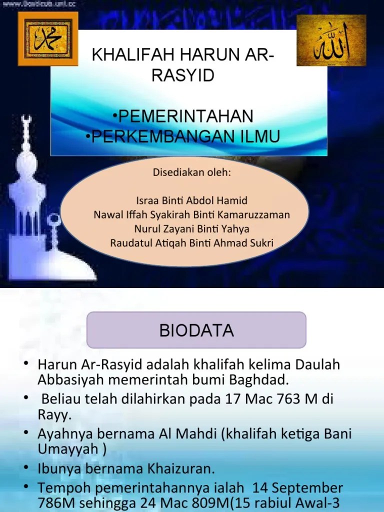 Khalifah Harun Ar Rasyid (Pemerintahan) | PDF