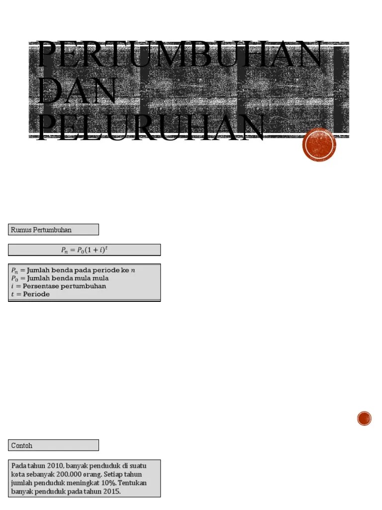 Pertumbuhan Dan Peluruhan | PDF