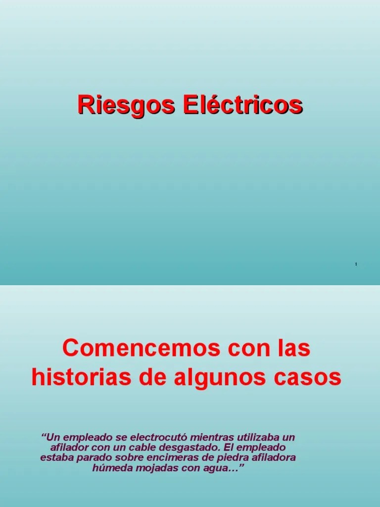 Riesgos Electricos Powerpoint | PDF