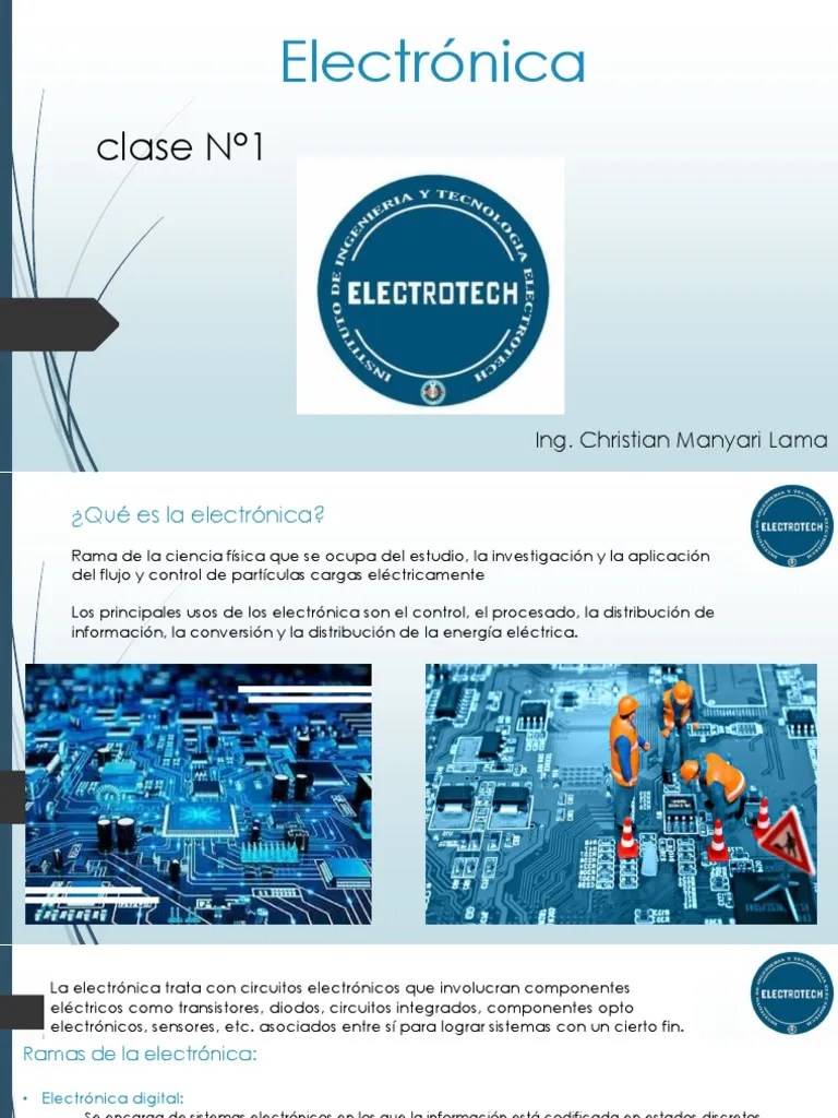 Clase 1 De Electronica PDF | PDF | Electrónica | Resistencia Eléctrica Y Conductancia