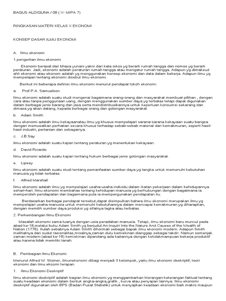 Ringkasan Ekonomi | PDF