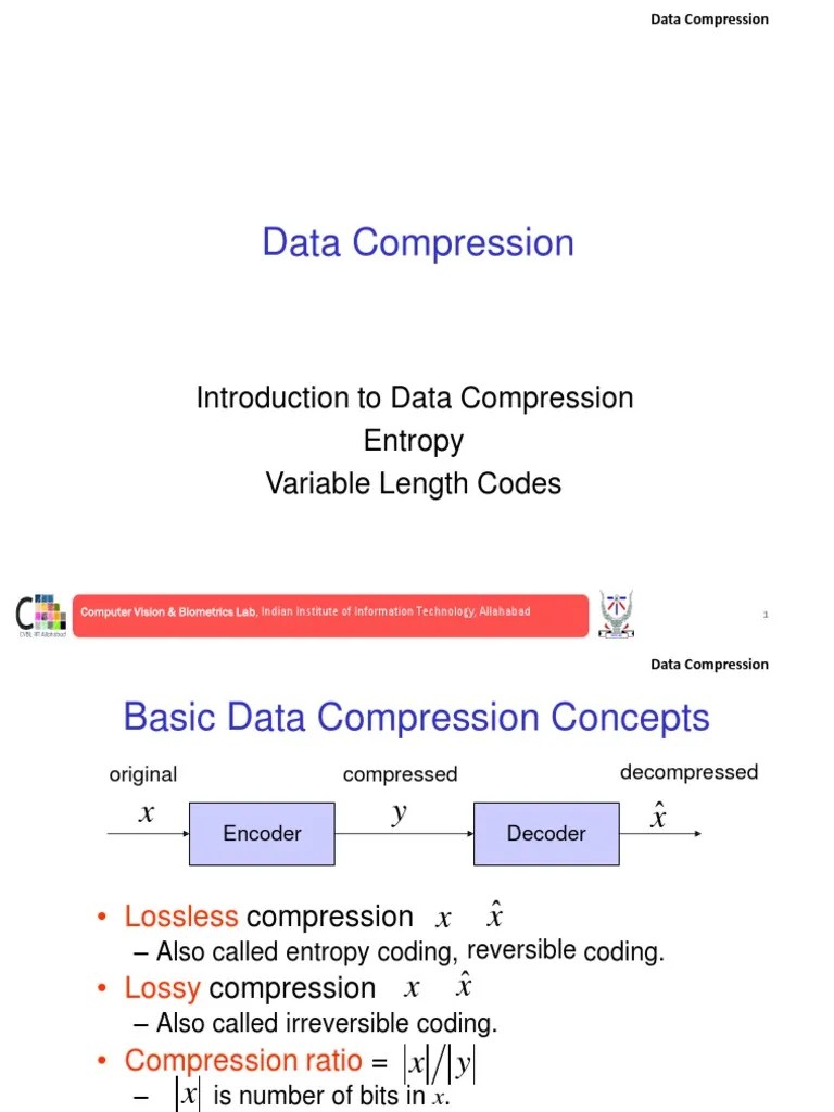 Data Compression Lecture01 | PDF | Data Compression | Code