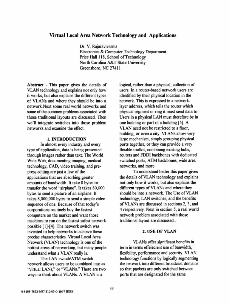 Virtual Local Area Network Technology And Applications: (VLAN) | PDF ...