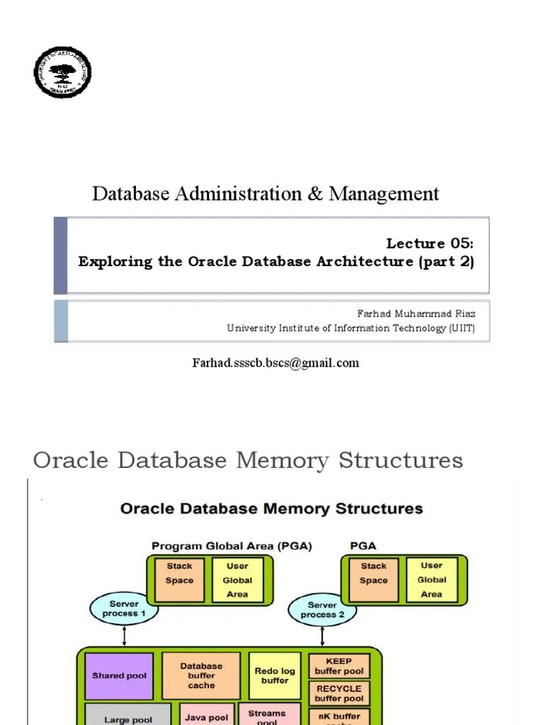 Database Administration & Management: Exploring The Oracle Database ...
