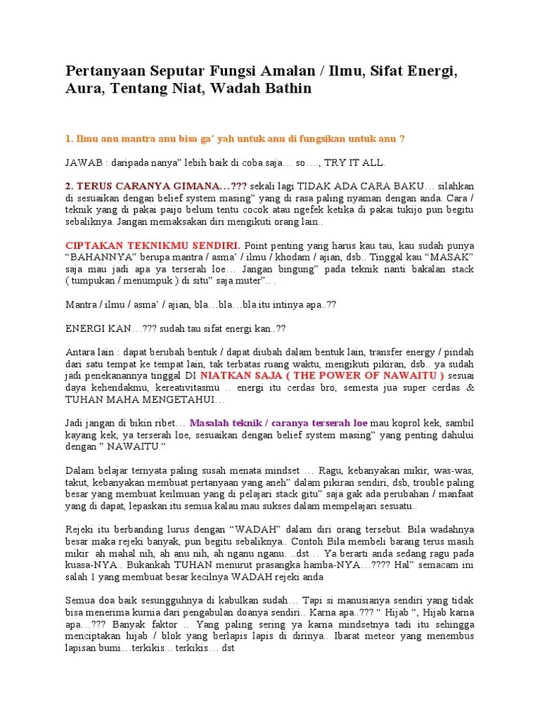 Surat at taubah termasuk wirid yang sering diamalkan para wali dan . Fungsi Amalan Ilmu Sifat Energi Aura Tentang Niat Wadah Bathin Pdf