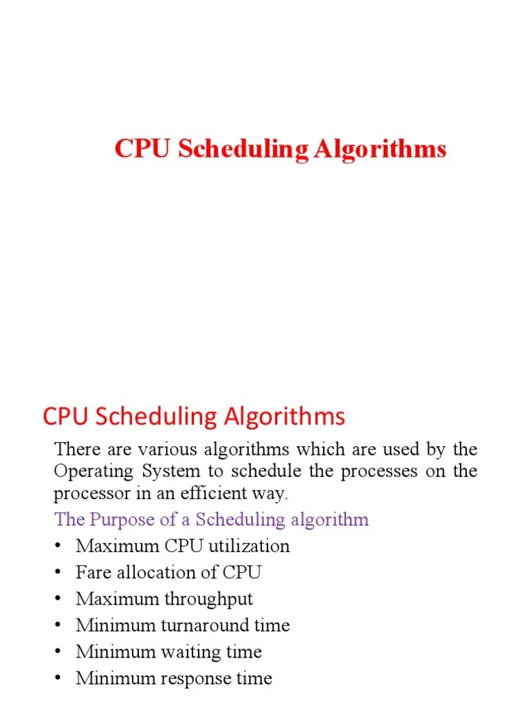 CPU Scheduling | PDF | Scheduling (Computing) | Concurrency (Computer ...