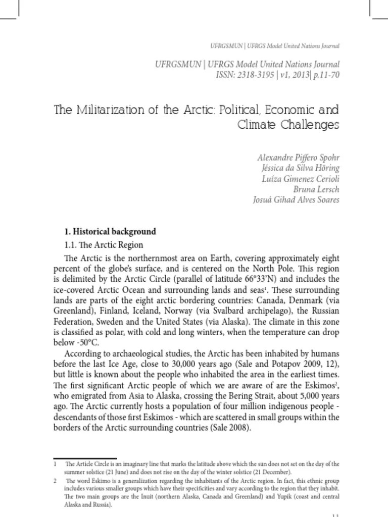 Militarization Of The Arctic Political E PDF | PDF | Territorial Waters | United Nations ...