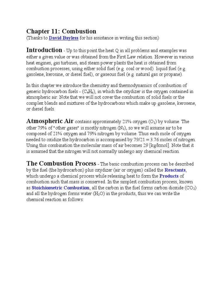 Analysis Of Combustion | PDF | Stoichiometry | Combustion