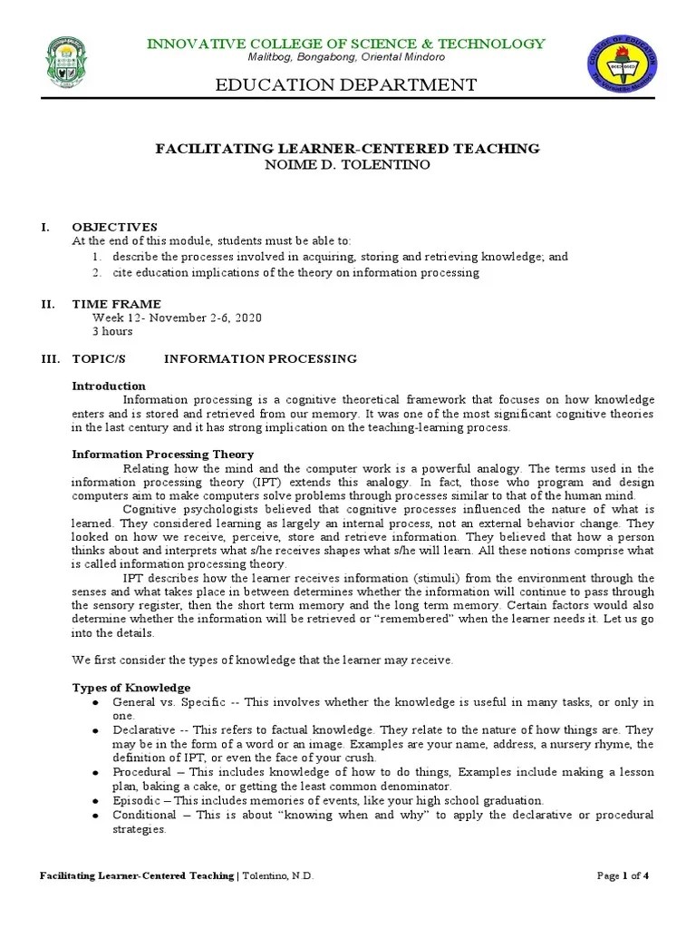 Module 2 Facilitating Learner Centered Teaching 1 Lou Pdf - Light Patterns - Elegant High Resolution Collection