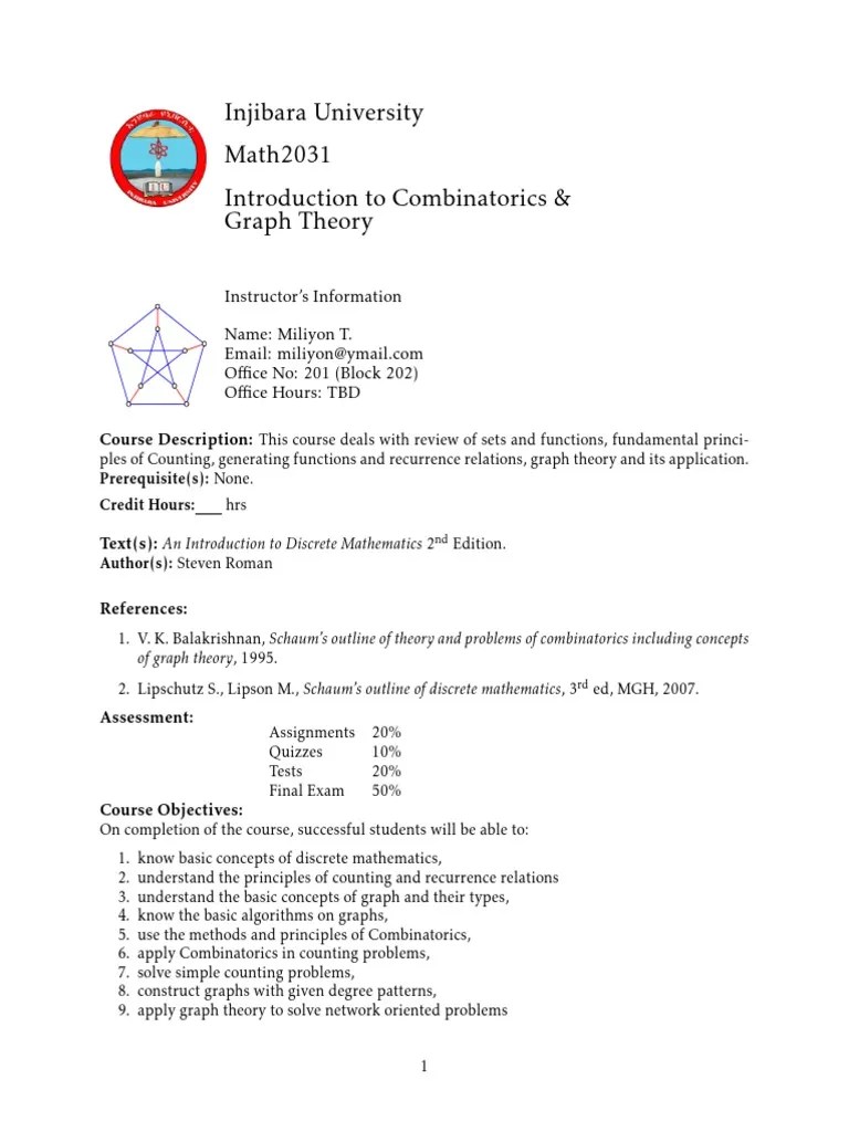 Combinatorics Syllabus | Download Free PDF | Combinatorics | Recurrence ...