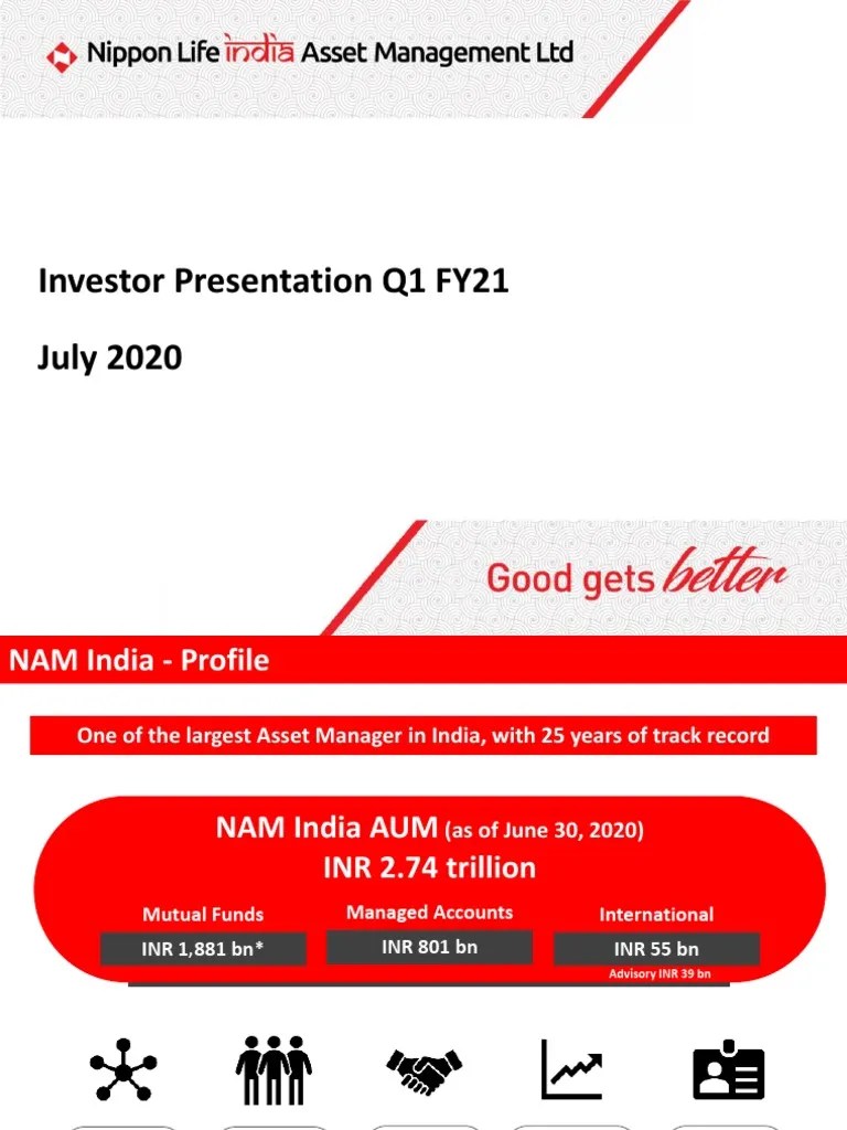 Investor Presentation Q1 FY21 July 2020 | PDF | Exchange Traded Fund ...
