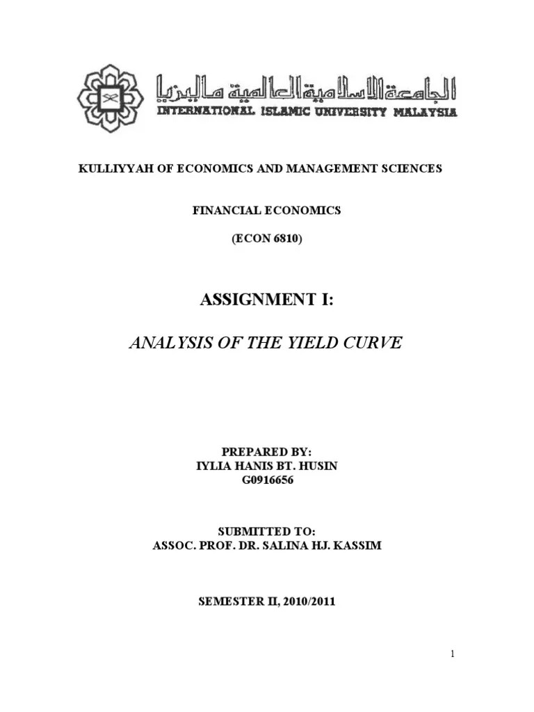 Analysis Of The Yield Curve: Assignment I | PDF | Yield Curve | Yield ...