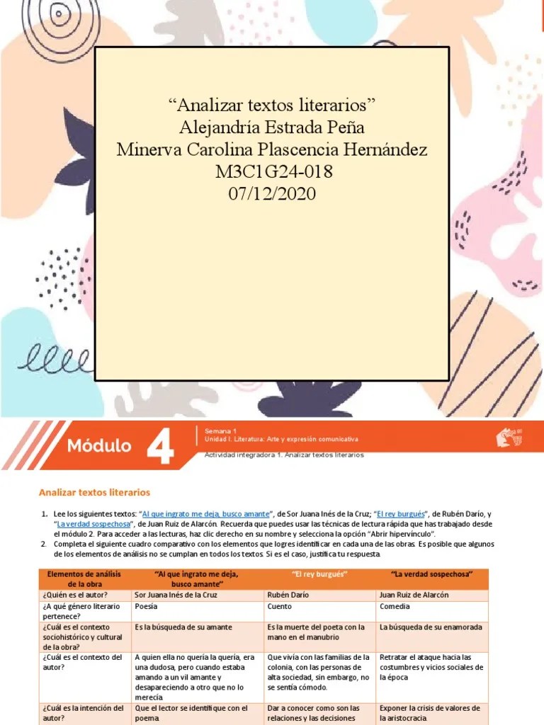 Actividad Integradora 1, Módulo 4 | PDF | Autor | Amor