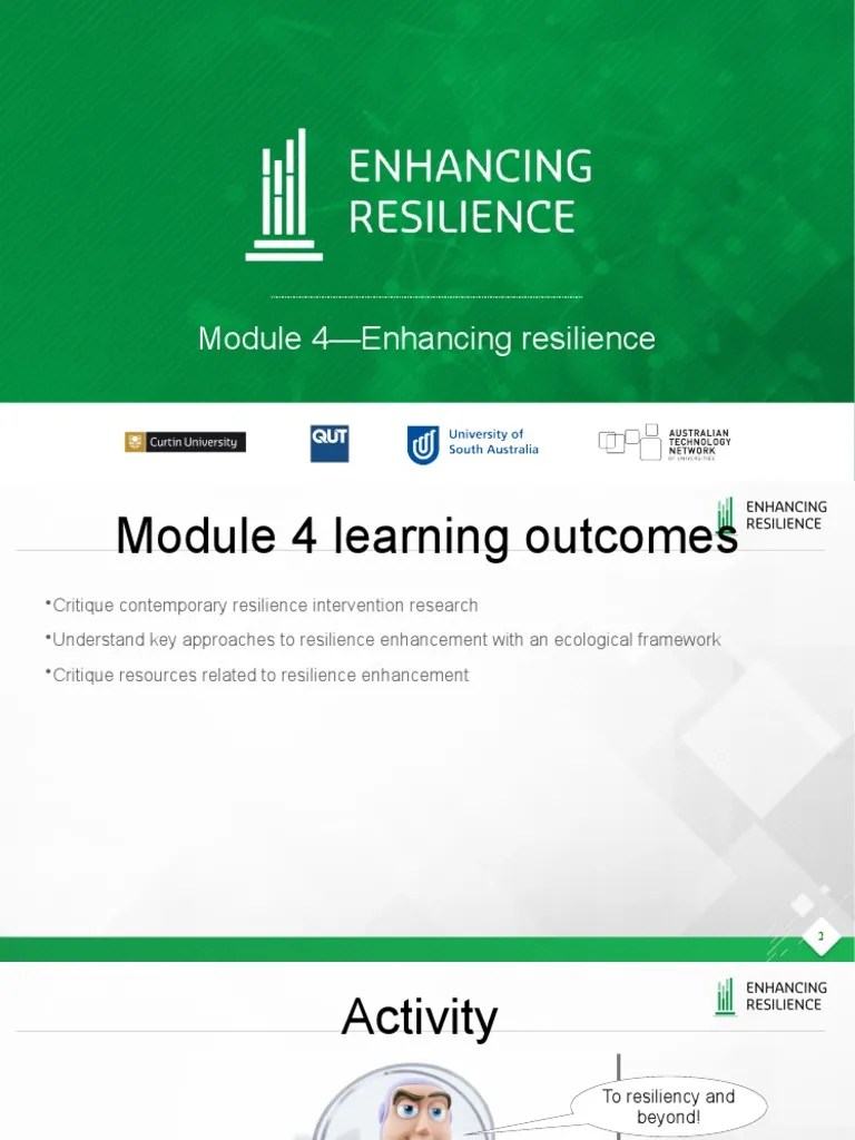 Module 4 Enhancing Resilience | Download Free PDF | Psychological ...