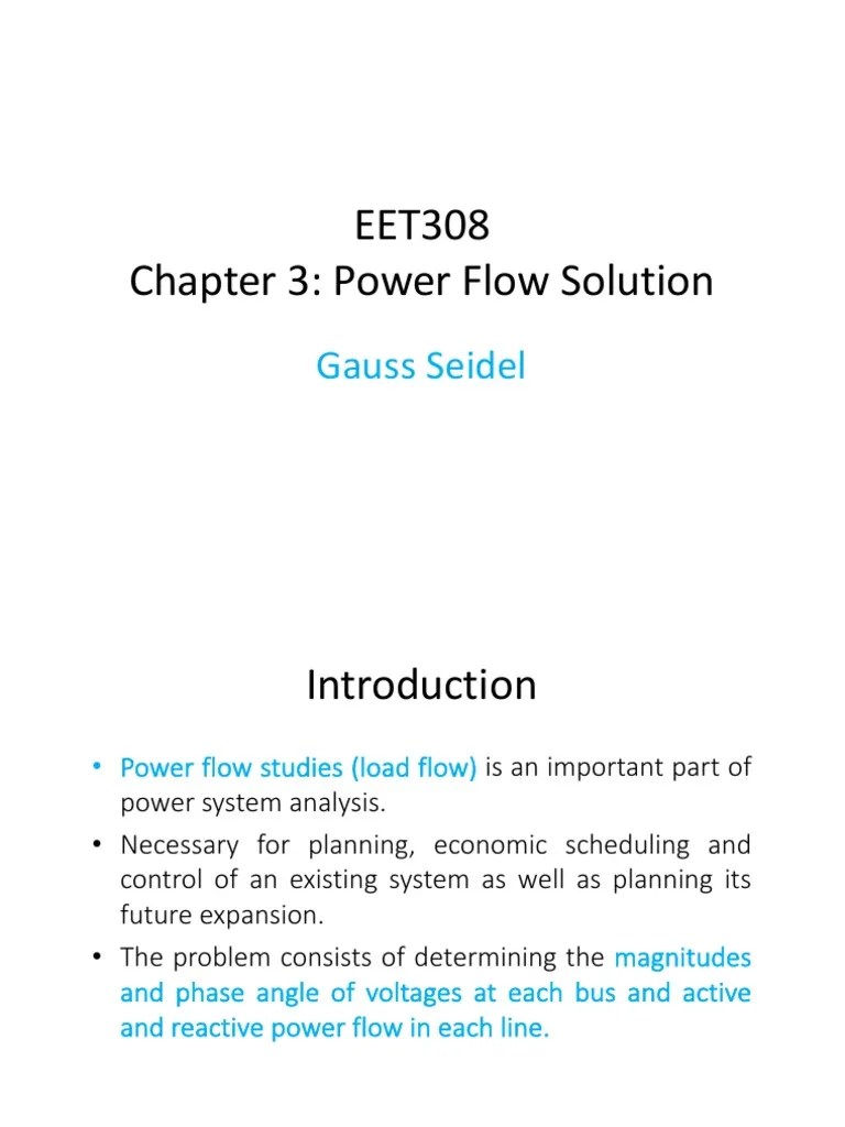 Chapter 3-1.power Flow Solution-Gauss Seidel | PDF | Physics | Mathematical Analysis