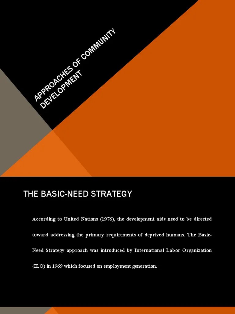 Approaches Of Community Development | Download Free PDF | Millennium Development Goals | Human ...