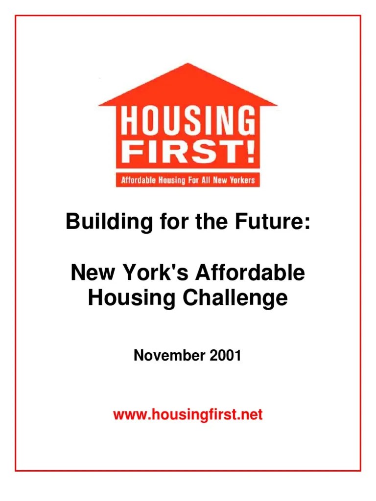 Building For The Future: New York's Affordable Housing Challenge | PDF ...