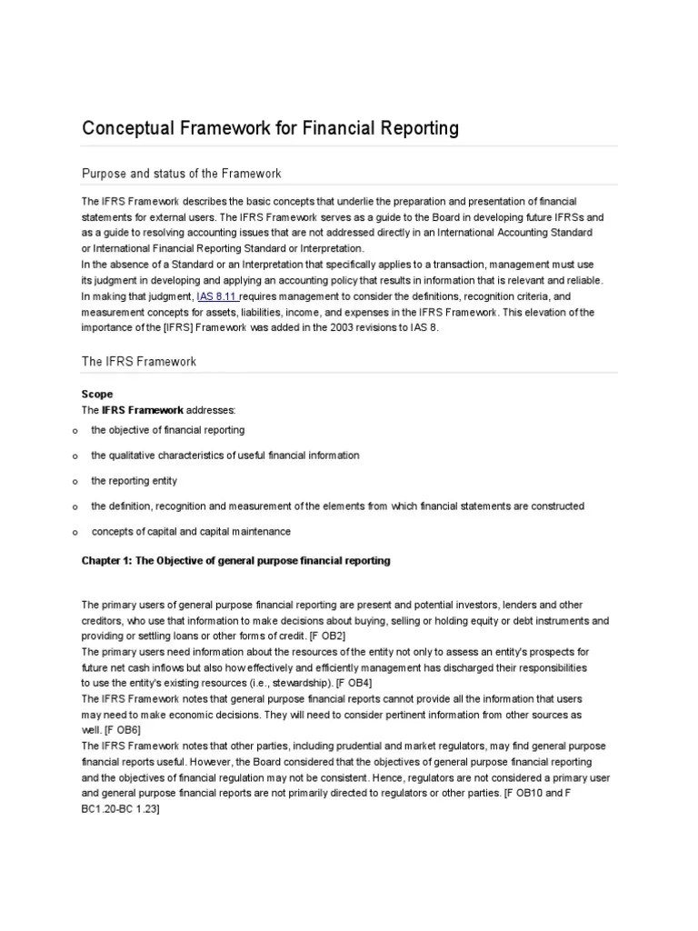 Chapter 2-Conceptual Framework For Financial Reporting | PDF | International Financial Reporting ...