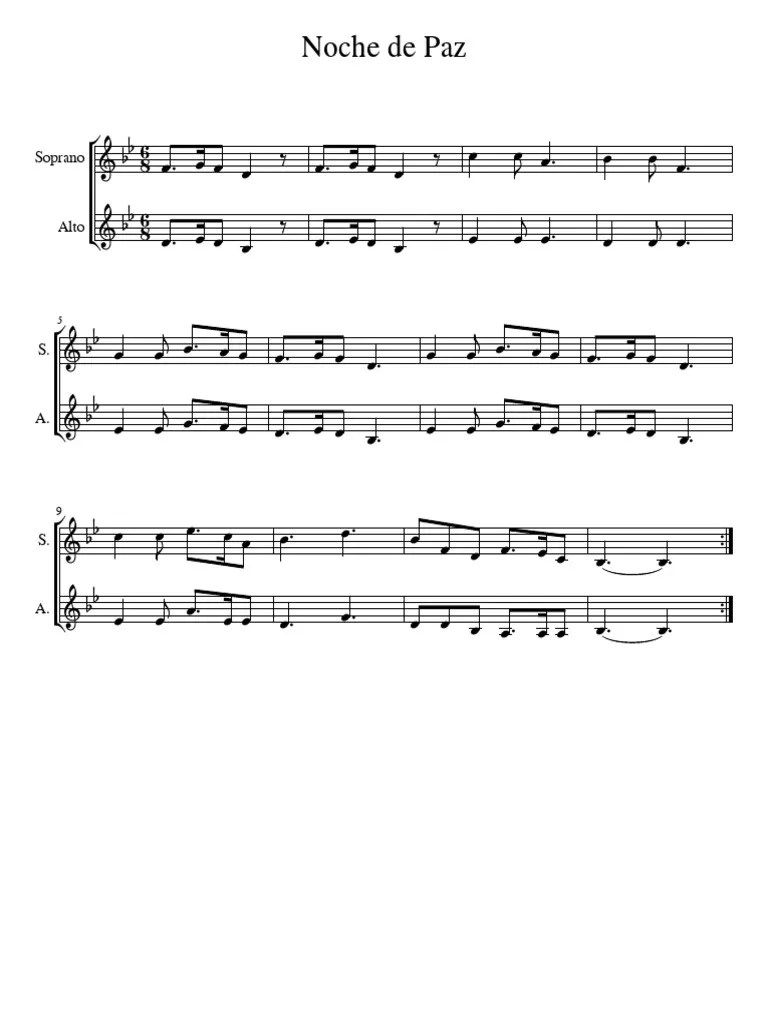 Noche De Paz PARTITURA | PDF