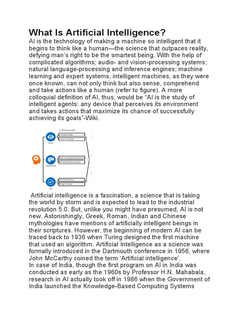 Artificial Intelligence | PDF | Artificial Intelligence | Intelligence (AI) & Semantics