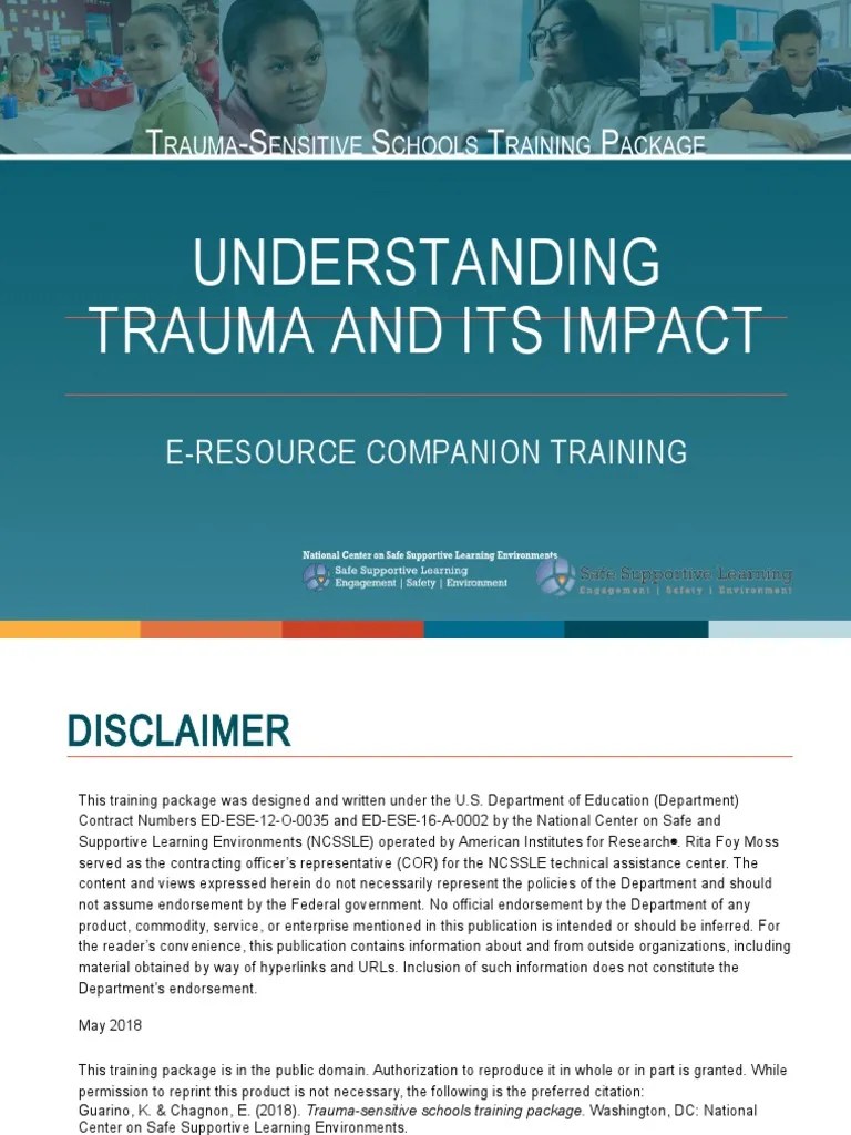 Understanding Trauma And Its Impact: E-Resource Companion Training ...