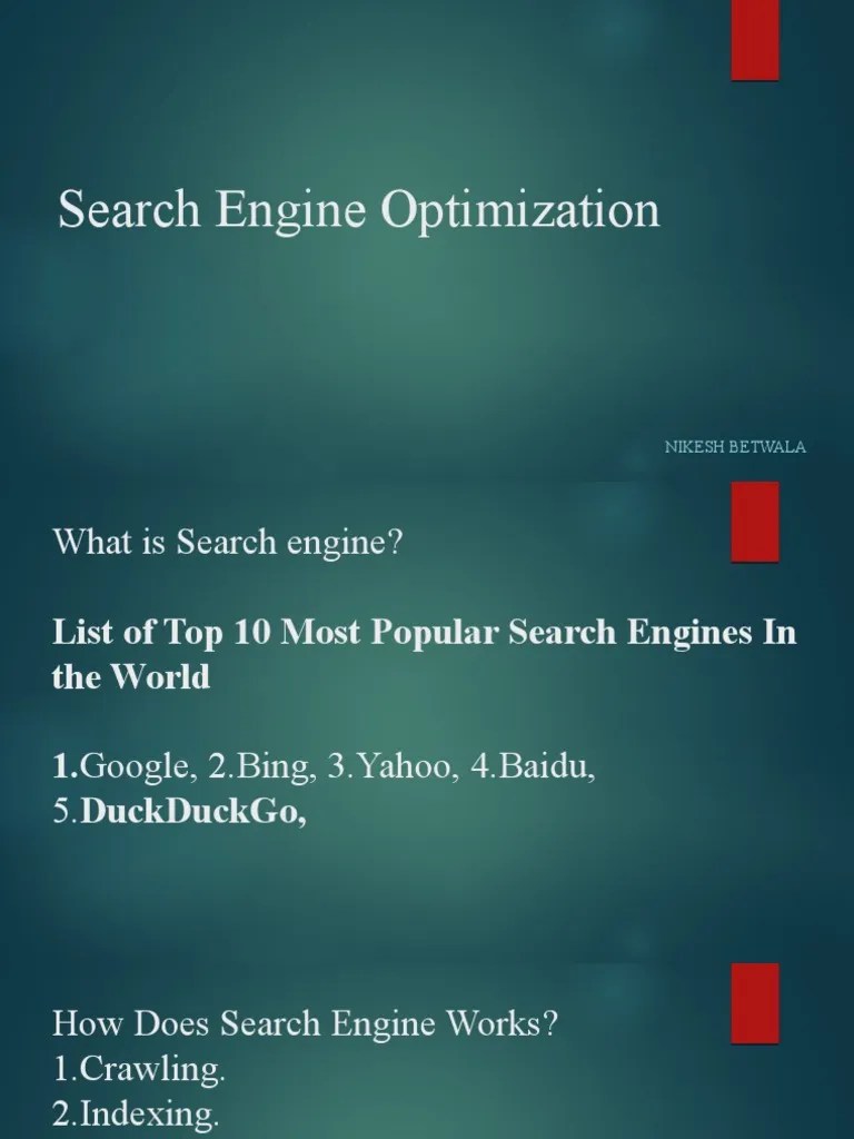 Search Engine Optimization PDF | PDF
