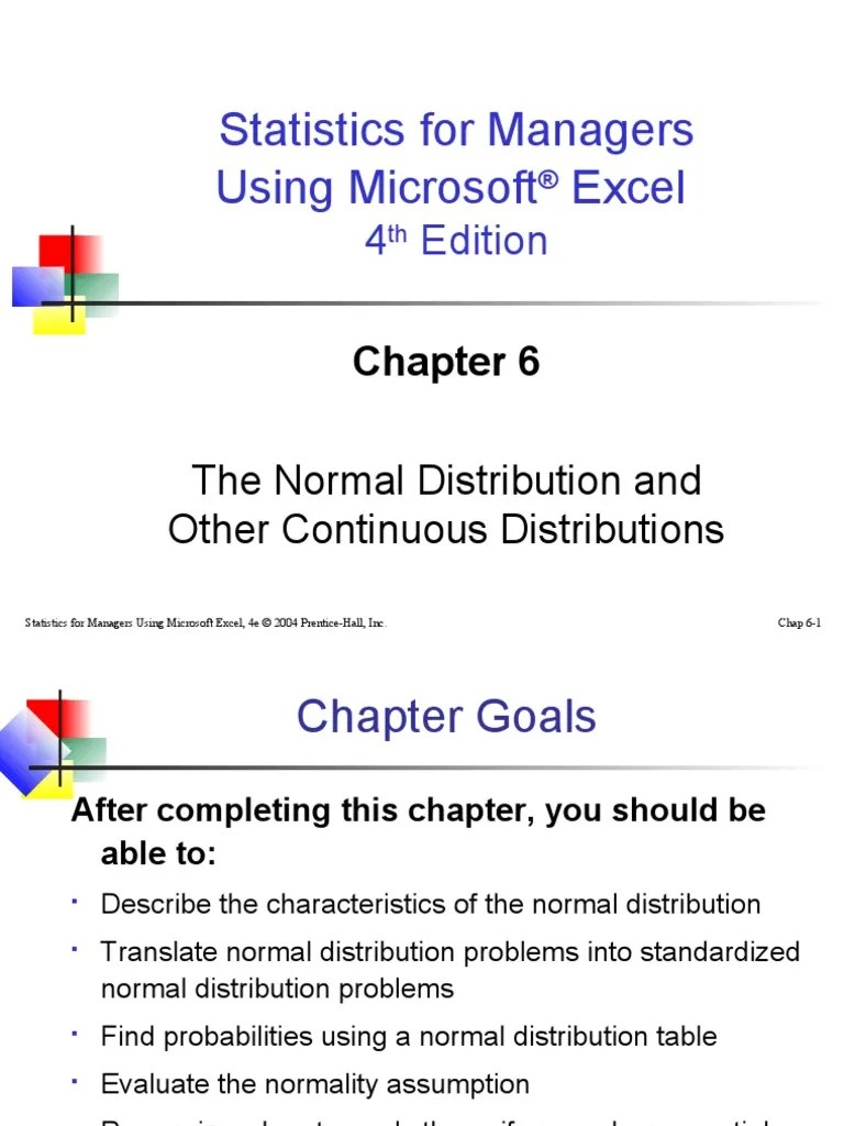 Statistics For Managers Using Microsoft Excel: 4 Edition | PDF ...